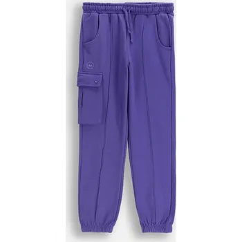 Dívčí tepláky joggery, bojovky fialové, velikost 158 Mokida ZM5
