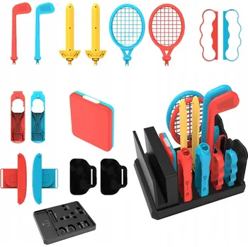 Herní konzole Sada 16 sportovních doplňků pro Nintendo Switch/OLED + Stojánek + Pouzdro