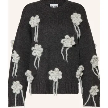 Dámský svetr Ganni Dámský Svetr, tmavě šedá / světle šedá, 36