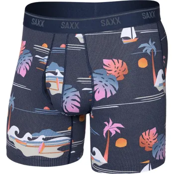 Pánské spodní prádlo Saxx Boxerky Quest Boxer Brief Velikost: L / Barva (vzor): sunny adventure maritime