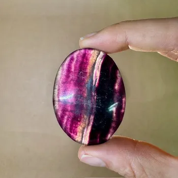 Oválek Duhový fluorit leštěný minerál