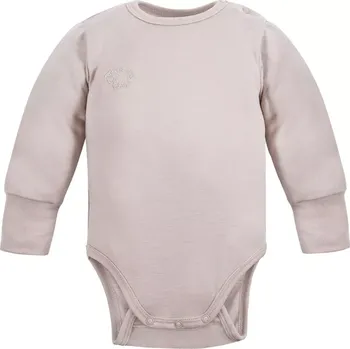 Kojenecké oblečení Eevi Body z merino vlny rostoucí s baby beige