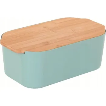 chlebník Chlebník s prkénkem Excellent Houseware zelený plast