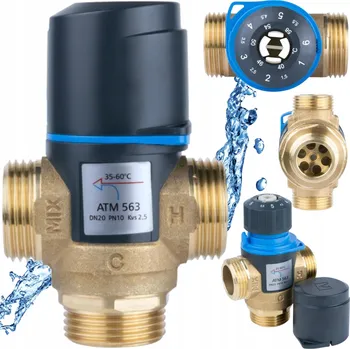 Ventil Termostatický směšovací ventil mosazný ATM 563 1" 35-60°C 2,5 m3/h AFRISO