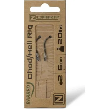 Rybářský háček Zebco Hotový Návazec Z-carp Chod/Heli Rig 20 lb 6 cm 2 ks Velikost háčku: 4