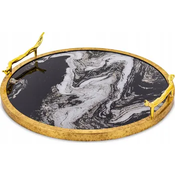 Dekorativní tác kulatý ozdobný podnos