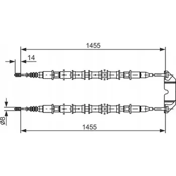 Brzdová hadice Bosch 1 987 477 391 Lanko ruční brzdy