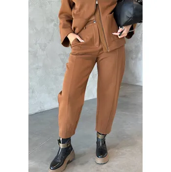 Dámské kalhoty Dámské kalhoty MaxMara PULVINO 2526786097650 hnědé Velikost: XS