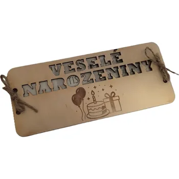 Dary dřeva Dřevěná obálka na peníze na narozeniny