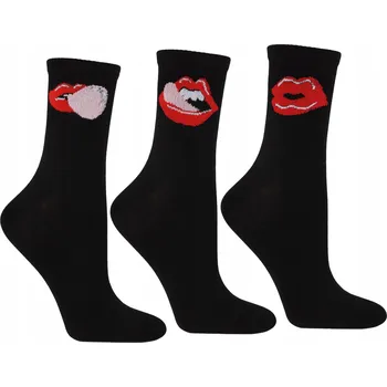 Pánské ponožky Dámské Ponožky MORAJ Klasické Ponožky vysoké s pusami 3-BALENÍ 38-41