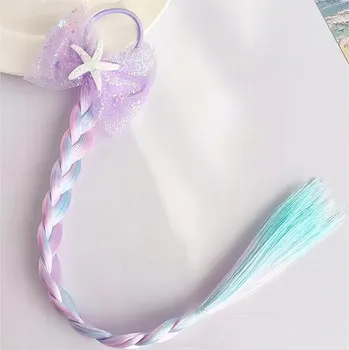 Jedna gumička do vlasů s fialovou mašlí