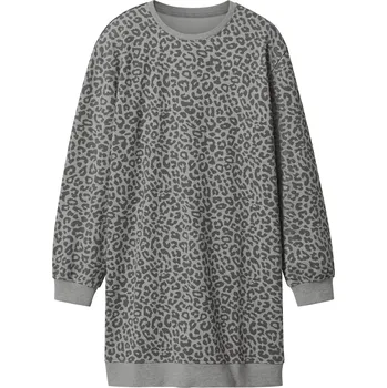 Dámské šaty esmara® Dámské mikinové šaty (leo/šedá, S(36/38))