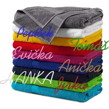 Osuška Gardener group ČR Froté osuška se jménem 70x140cm Terry vz.2 apple green