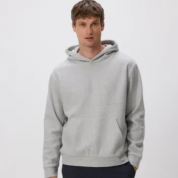 Pánská mikina Reserved - Mikina s kapucí a klokaní kapsou - tmavě šedá - ZU314-90M - ZU314-90M-XXL