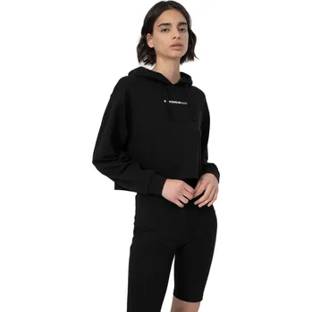 Dámské oblečení Dámská mikina s kapucí 4F-SWEATSHIRT F249-20S-DEEP BLACK Černá XL