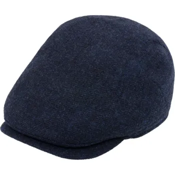 Čepice Fiebig - Headwear since 1903 Zimní pánská tmavě modrá bekovka od Fiebig - Shetlandská vlna Velikost: 59 cm (L)