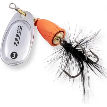 Umělá nástraha Zebco Rotační Třpytka Trophy Z-Vibe & Fly No. 5 Orange Body/Silver/Black Fly Firetiger