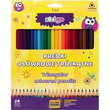 Pastelka TUŽKOVÉ PASTELKY trojúhelníkové 24 + temperová tužka STRIGO pastelky