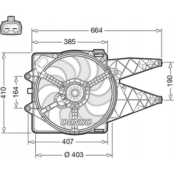 Ventilátor topení a klimatizace Denso DER09309 Ventilátor chlazení motoru