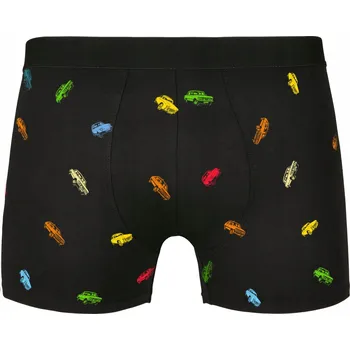 Boxerky Pánské boxerky s autíčky auta - 1 ks spodní prádlo Černá M