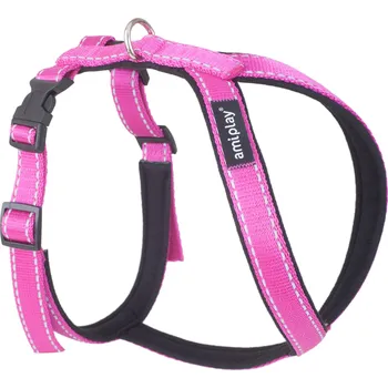 Postroj pro psa Nastavitelný postroj pro psa REFLEX GUARD SOFT růžová velikost XS, S, M, L, XL, XXL Rozměr: M - 34x49-59 cm