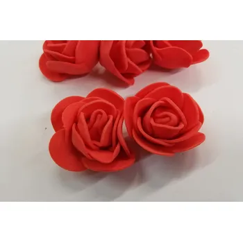 Svatební dekorace Pěnová růžička dekorační 3cm - červená