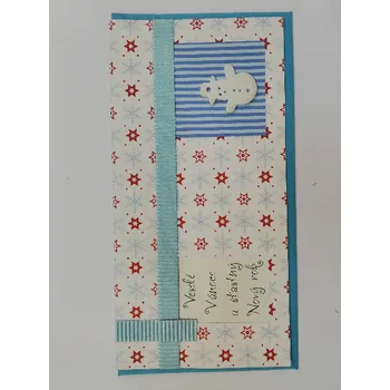 Dvojité vánoční přání se sněhulákem - hvězdičky