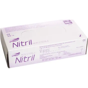 Rukavice na úklid Vulkan Dona Rukavice jednorázové nitrilové vyšetřovací modré, velikost M, 100 kusů