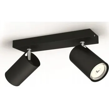 PHILIPS Stropní REFLEKTOR Nástěnný nástěnné/stropní svítidlo KOSIPO 2x GU10 Černá