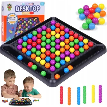 Desková hra Stolní hra LOGICKÁ HRA BAREVNÉ KULIČKY GRA LOGICZNA UKADANKA