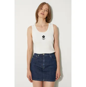 Top Kenzo Boke 2.0 Rib Tank Top dámský, béžová barva, FE62PU4733LG.01 01X, vel. XS