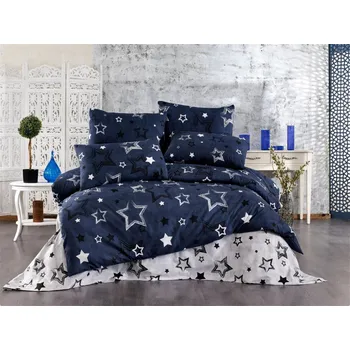 Povlečení Hvězdná obloha bílé 140 x 200, 70 x 90 cm knoflíky