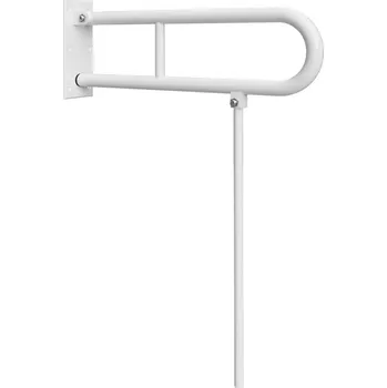 Madlo do koupelny Sapho HANDICAP madlo sklopné s opěrnou nohou 600mm, bílá