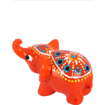 Ručně malovaná soška slona z pryskyřice Atas Jeruk POSLEDNÍ KUS!