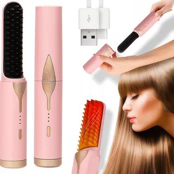 Kulma BEZDRÁTOVÝ KARTÁČ NA ROVNÁNÍ VLASŮ CESTOVNÍ TERMOSTATICKÝ | 2V1 STYLER