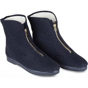 Pánská zimní obuv Ovčíno Pánské důchodky na zip černé EU 42 + DÁREK