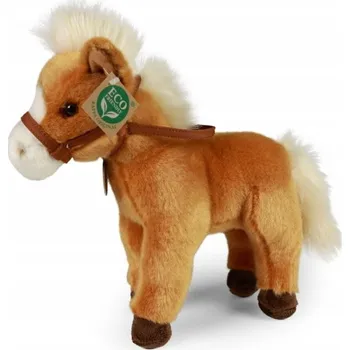 plyšák PLYŠOVÁ HRAČKA KONÍK REALISTICKÝ KŮŇ S UZDOU HŘÍBĚ 30cm