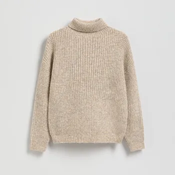 Chlapecké oblečení Reserved - Rolák s&nbsp;příměsí vlny - krémová - 649FH-01M - 649FH-01M-116