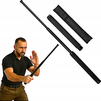 Teleskopický obušek Teleskopický obušek BSH Adventure ocelový skládací obušek s pouzdrem ESP pouzdro 645 mm