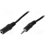 Kabel Jack 3,5mm zásuvka,Jack 3,5mm vidlice 10m černá