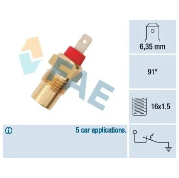 Teplotní spínač, varovná kontrolka chladiva FAE 35101
