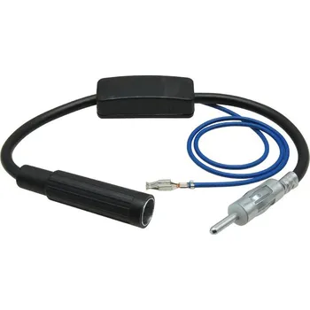 Anténní zesilovač Anténní zesilovač s DIN konektory (Zesilovač autoantény, 12V)