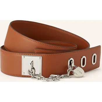 Opasek Lauren Ralph Lauren Dámský Kožený Opasek, hnědá, 80