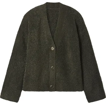 Dámský svetr esmara® Dámský pletený kardigan z buklé s podílem vlny (olivová, S(36/38))