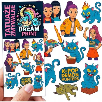 Tetování Filmové a herní tetování, dětské tetovačky, vodní smývatelné tetování na narozeniny, Dárek, upomínka, dočasné tetování pro děti, originální, opakovaně použitelné, Spousta Vzorů