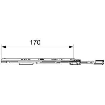 Okenní klika MACO MM spodní protiběžné ukončení pro otvíravá křídla s výsuvným trnem (225092)