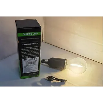 IP kamera Kempingová lampa s háčkem, přenosná žárovka