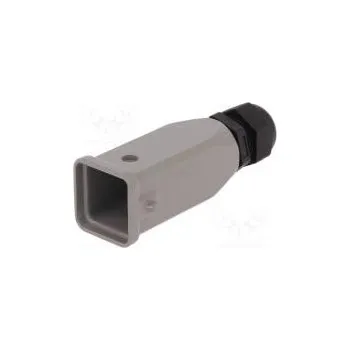 Elektrický konektor Kryt pro konektory HDC velikost D3A na kabel na západku kov