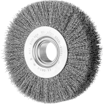 Brusný kotouč Pferd 43701119 | Rotační kartáč široký, univerzální, zvlněný drát POS RBU 12528/14 ST 0,30