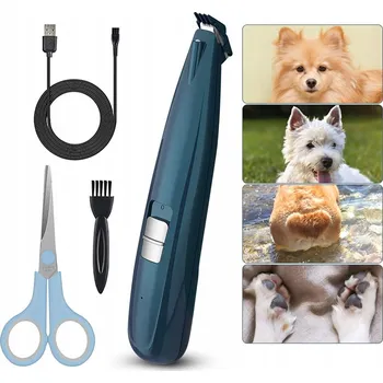 Kosmetika pro psa ZASTŘIHOVAČ VODOTĚSNÝ PRO TLAPKY SRSTI PSA KOČKY TICHÝ CHOD LED